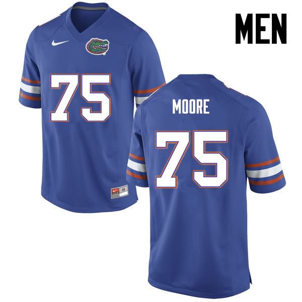 NCAA Florida Gators TJ Moore Men's #75 Nike Blue Stitched Authentic College Football Jersey VLW8864NJ